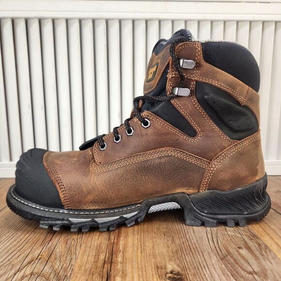 Georgia Boot GB00284 6" Rumbler Mens 9 Wide Brown Waterproof Comp Toe Work Boots - Picture 7 of 13